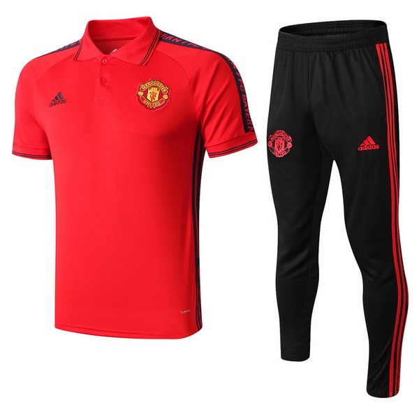 Polo Conjunto Completo Manchester United 2019/20 Rojo Negro